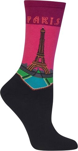 Hot Sox Women's Fun Travel & Cities Crew Socks-1 Pair Pack-Cool & Artistic Novelty Fashion Gifts in Saudi Arabia