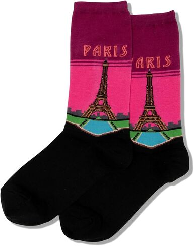 Hot Sox Women's Fun Travel & Cities Crew Socks-1 Pair Pack-Cool & Artistic Novelty Fashion Gifts in Saudi Arabia