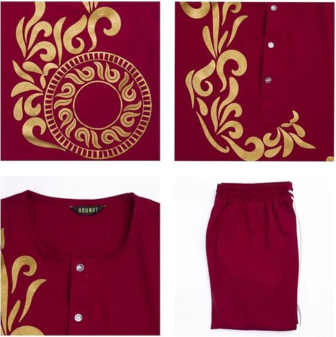 ملابس Dashiki الأفريقية للرجال بدلات أفريقية قمصان مطبوعة بأكمام طويلة وبنطال ملابس رجالي أفريقي ملابس زفاف in Saudi Arabia