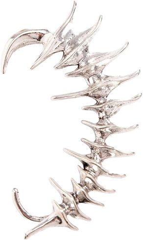 Gothic Jarring Clip Hip Hop Retro Spinal Ear Clip Punk Style Jarring Bone Stud Crawling Statement Earring Jewelry for Women in Saudi Arabia