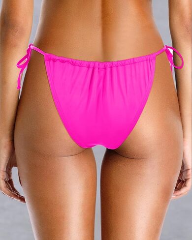 Holipick Women Side Tie Swim Bottom Full Coverage Bikini Bottom Sexy String Swimsuit Bathing Suit Bottom in Kuwait