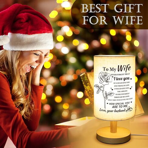 Welsky Birthday Gifts for Wife from Husband, Wife Birthday Gifts Ideas, Personalized Table Lamp Gifts for Wife, Anniversary Wedding Gifts for Her Romantic, Love Gifts for Her Wife in Kuwait