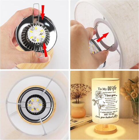 Welsky Birthday Gifts for Wife from Husband, Wife Birthday Gifts Ideas, Personalized Table Lamp Gifts for Wife, Anniversary Wedding Gifts for Her Romantic, Love Gifts for Her Wife in Kuwait