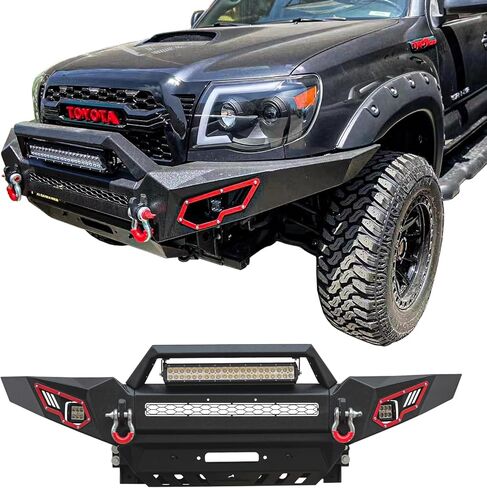 Front Bumper Fit For 2005-2015 Toyota Tacoma(2nd Gen) Fine Textured Black in Kuwait