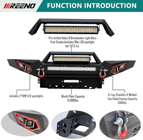 Front Bumper Fit For 2005-2015 Toyota Tacoma(2nd Gen) Fine Textured Black in Kuwait