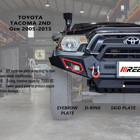 Front Bumper Fit For 2005-2015 Toyota Tacoma(2nd Gen) Fine Textured Black in Kuwait