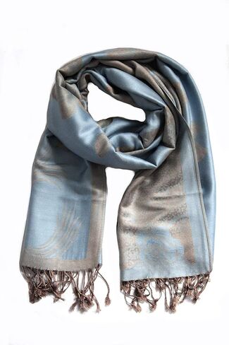 Sakkas Two Tone Floral Rose Reversible Pashmina Scarf Shawl Wrap Stole for Women in Kuwait