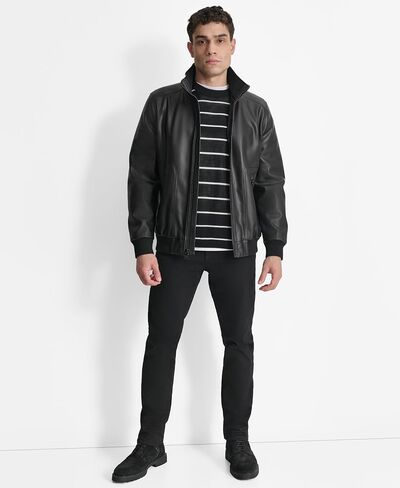DKNY Men's Faux Leather Soft Durable Jacket in Saudi Arabia