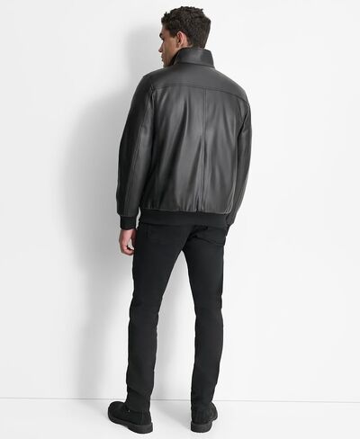 DKNY Men's Faux Leather Soft Durable Jacket in Saudi Arabia