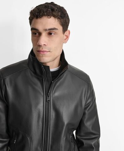 DKNY Men's Faux Leather Soft Durable Jacket in Saudi Arabia