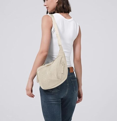 GRPKSSIB حقيبة الهلال النايلون المتشرد حقائب كروسبودي حقيبة رافعة عادية حقائب كتف مترهل حقيبة ساعي السفر للنساء الرجال in Kuwait