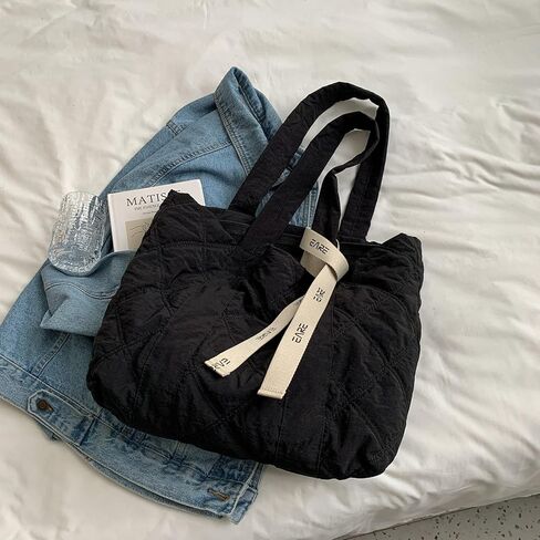 حقيبة حمل مبطنة منتفخة للنساء، محفظة كروس مبطنة منتفخة، حقيبة كتف ناعمة وخفيفة الوزن مع سحاب in Kuwait