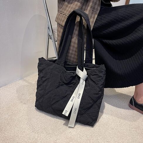 حقيبة حمل مبطنة منتفخة للنساء، محفظة كروس مبطنة منتفخة، حقيبة كتف ناعمة وخفيفة الوزن مع سحاب in Kuwait