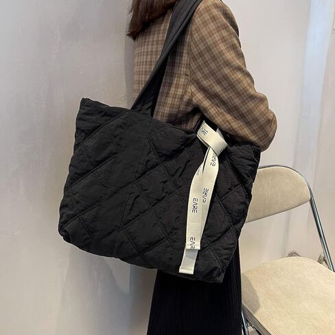 حقيبة حمل مبطنة منتفخة للنساء، محفظة كروس مبطنة منتفخة، حقيبة كتف ناعمة وخفيفة الوزن مع سحاب in Kuwait