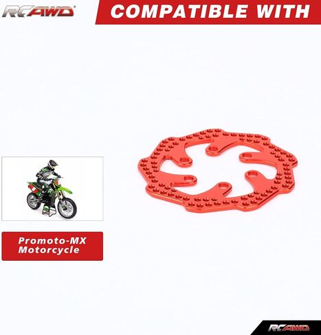 دوار الفرامل الخلفية RCAWD 6061 الشب LOS261004 لجزء ترقيات الدراجة النارية Losi 1/4 Pro Moto-MX باللون الأحمر in Saudi Arabia