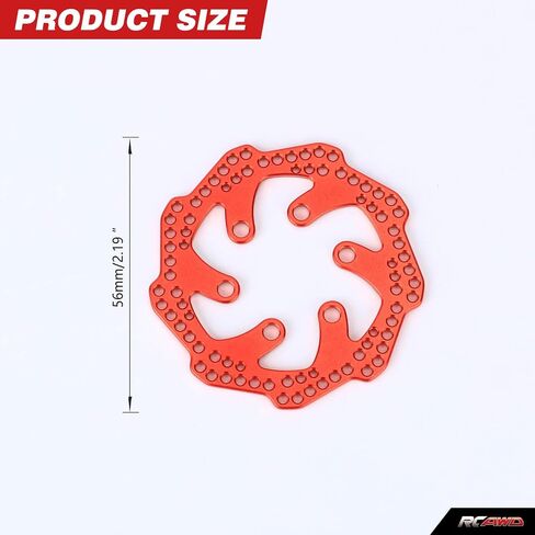 دوار الفرامل الخلفية RCAWD 6061 الشب LOS261004 لجزء ترقيات الدراجة النارية Losi 1/4 Pro Moto-MX باللون الأحمر in Saudi Arabia
