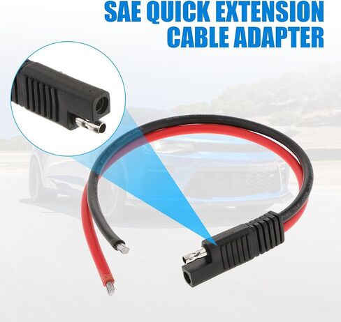 Mandark 2PCS Car SAE Extension Cable, 10AWG Quick Disconnect Automotive SAE to SAE Wire Harness Plug with Connector, Vehicle Extension Cable, Universal for Trolling, Solar Panel, Motor in Saudi Arabia