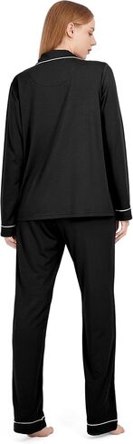 BAMBOO COOL Pajamas Set for Women Comfy Lounge Set Button Down Sleepwear Long Sleeve Pj Set in Kuwait