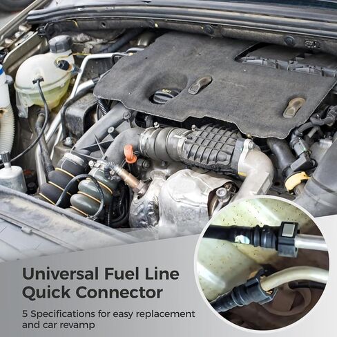 yeesport 15 PCS Assorted Fuel Line Straight Quick Connector Kit, Automobile Fuel Line Replacement Connectors, Car Fuel Line Adapter Set for Convenient Replacement in Saudi Arabia