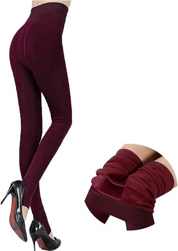 Women Winter Warm Leggings Elastic Thick Velvet Thermal Legging Pants Fleece Lined Tights in Saudi Arabia