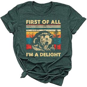 Opossum Shirt for Women 90s Cute Opossum Lover Tarot Card Retro Aesthetic Graphic Tee Tops