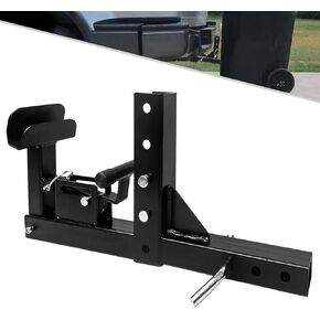 Adjustable Trash Can Transporter Hitch,Garbage Hauling Towing Hitch with 2'' Hitch Receiver Adapter for Trailers,Trucks,Cars,Golf Cart,ATV, Garbage Can Hauler Towing Hitch Carrier