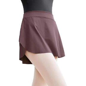 HiDance Girls Women Pull On Ballet Skirt, Elastic Dance Skirt, Mini Skirt for Skating Gymnastis