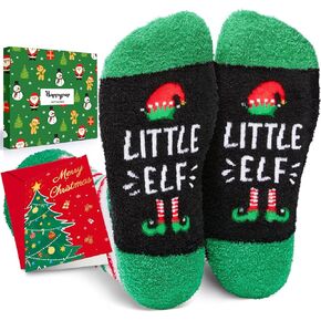 HAPPYPOP Christmas Gift Ideas Socks for Women - Elf Socks for Men Teens, Secret Santa Gifts, Stocking Stuffers