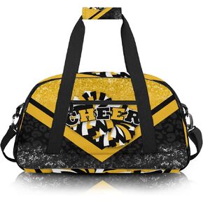 Sports Duffel Bag for Cheerleaders, Cheer Bag for Women, Travel Duffle Bag, Cheerleading Weekender Bag, Gym Bag (Purple&Black)