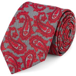 Masonic Revival Gris Paisley Necktie
