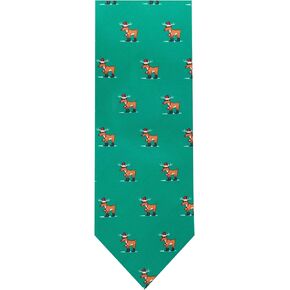 ربطة عنق طويلة للرجال من جاكوب ألكسندر بنمط عيد الميلاد رودولف الرنة - أخضر in Kuwait