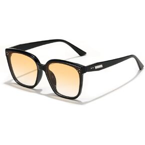 FEISEDY Women Trendy Square Sunglasses Oversized Vintage Cute Classic Simple Men Sun Glasses UV400 B0118