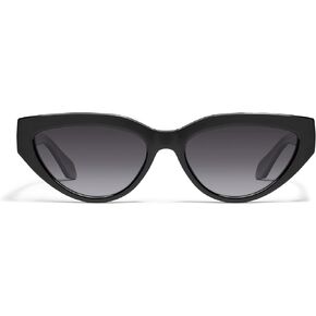 Quay - Womens Sunglasses, Polarized Cat Eye Lenses with UV Protection (Narrow Down, Black)