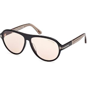 Tom Ford Sunglasses FT 1080 01E Shiny Black/Beige