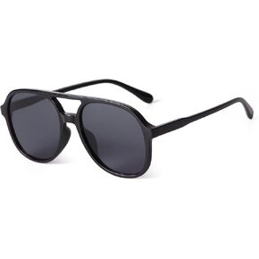 KFPH Retro Double Bridge Sunglasses for Women Men Classic 70s Stylish Vintage Square Sun Glasses