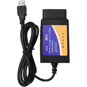 ELM327 OBD2 USB Adapter, Diagnostic Coding Tool for Ford Lincoln Mazda Mercury Vehicles, ELMconfig Scanner OBDII Scan Tool with MS-CAN/HS-CAN Switch for Windows