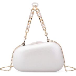 Buric Acrylic Clutch Purse for Women Marbling Evening Wedding Handbags Acrylic Shell Box Purses for Party Prom Cocktail