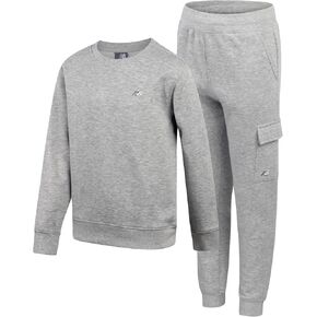 New Balance Boys' Sweatsuit - 2 Piece Crewneck Sweatshirt and Cargo Jogger Sweatpants - Boys Activewear Fleece Jogset (8-20)