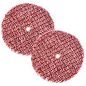 MDEOOSKY 2Pcs 5''/125mm Coarse Wool Cutting Pad Wool Polishing Pad Coarse Wool Pad Wool Buffing Pads for Hook and Loop for Heavy Cut
