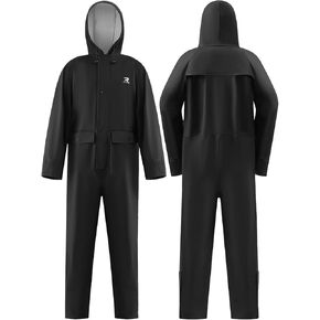 Rain Suits for Men Women Waterproof One Piece Rain Jacket & Pant Workwear Coverall