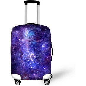 Travelling Luggage Cover Washable Suitcase Protector Anti-scratch Suitcase cover Colorful Luggage suitcase protective cover (S 18"-22" Cover) Galaxy