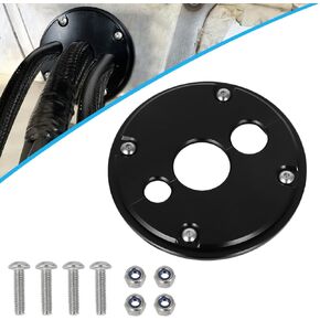 for Holley Terminator X Fire Wall Pass Through LS Harness Split Face Grommet - 3 Hole Aluminum Harness Bulkhead Billet Aluminum Raw Bracket (Black)