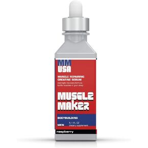 Muscle Maker Post Workout Serum: Enhanced Men's Health with Antioxidant Boost. Immunity Powerhouse, Vitamin C & Zinc. Creatine for Fitness, Energy & Focus. Raspberry 5.1 Fl Oz