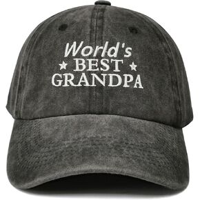 Hepandy Embroidered Worlds Best Grandpa Hats