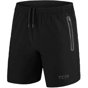 TCA Elite Tech Gym Shorts Men Athletic Shorts Sports Workout Running Shorts for Men with Zipper Pockets