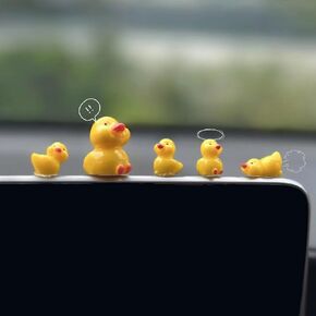 20Pcs Cute Duck Car Dashboard Accessories, Mini Ducks Car Rear View Mirror Decorations Funny Car Mirror Decor for Women Men Lovely Home Fairy Garden Decor