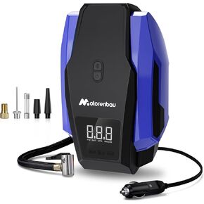 Portable Tire Inflator Air Compressor 150PSI 12V DC Auto Tire Pump,with LED Light Car Accessories Air Pressure Display for Car, SUV,basketballs,bicycles,swimming rings