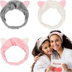Dreamlover Face Wash Headbands, Gift for Teen Girl, Sleep Over Essentials, Stocking Stuffers, Christmas Gifts for Women, 3 Pieces