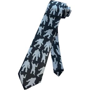 Mens Bigfoot Sasquatch Big Foot Monster Urban Legend Necktie - Black - Neck Tie in Saudi Arabia