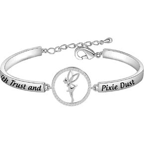 BNQL Faith Trust and Pixie Dust Charm Bracelet Jewelry gifts (Bracelet fatihS)